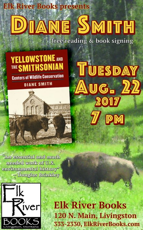 Diane Smith reading event for Yellowstone and the Smithsonian Poster, 08 August 2017