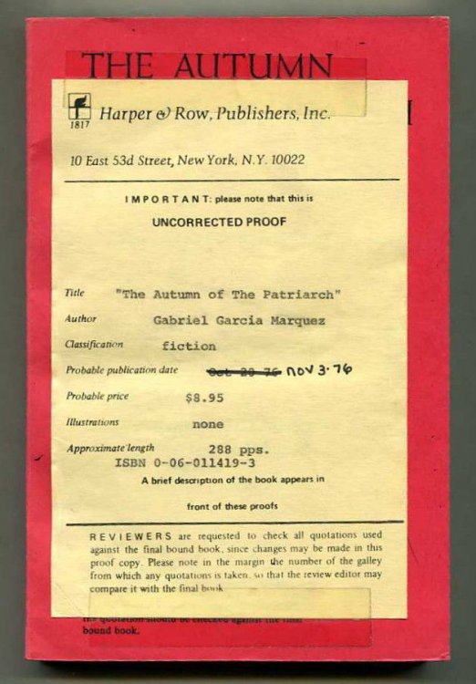 The Autumn of the Patriarch