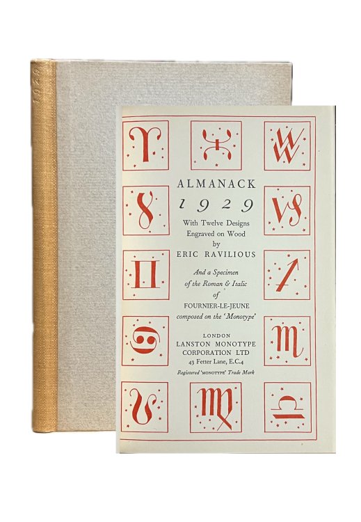 Almanack 1929. With Twelve Designs Engraved on Wood by Eric Ravilious. And a Specimen of the Roman & Italic of Fournier-le-Jeune composed on the 'Monotype'