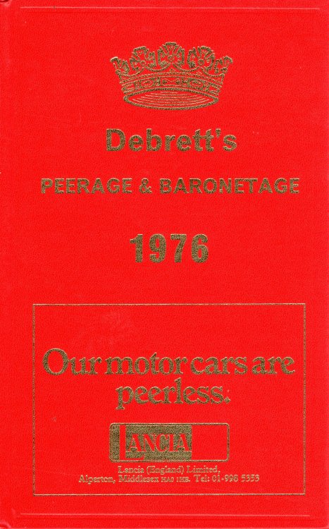 Debrett's Peerage and Baronetage with her Majesty's Royal Warrant Holders 1976