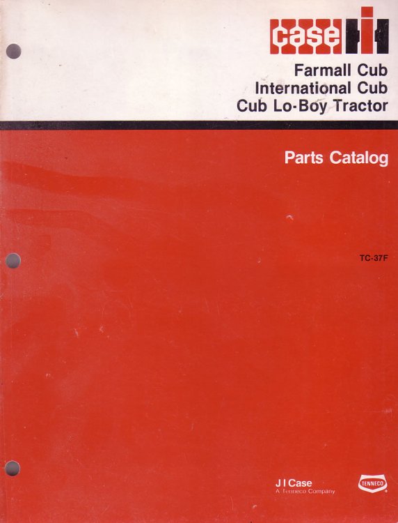 Case: Parts Catalog (TC-37F) - Farmall Cub; International Cub; Cub Lo-Boy Tractor