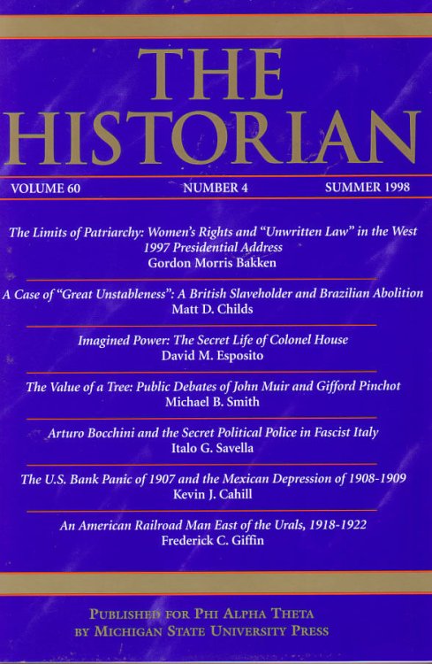 The Historian, Volume 60, Number 4, Summer 1998