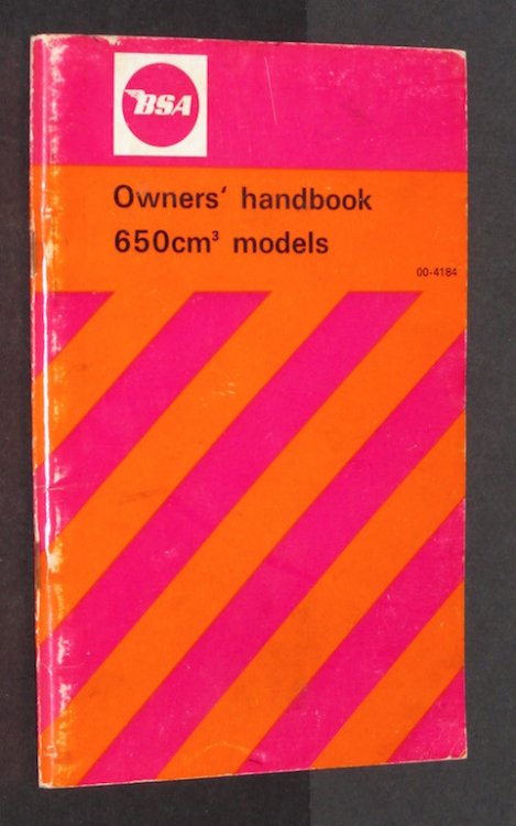 BSA Owners Handbook 650 cm Models (#00-4184)