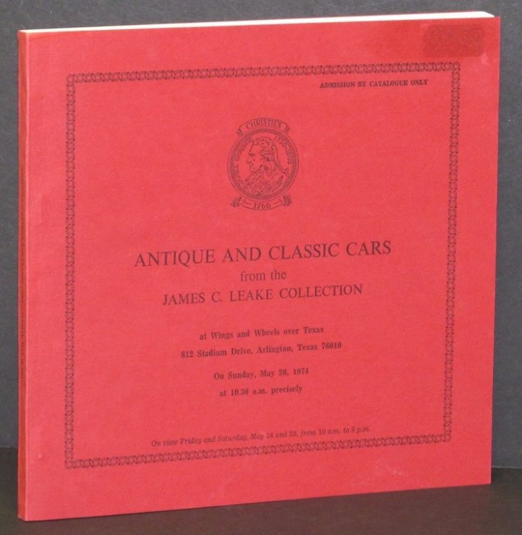 Antique and Classic Cars from the James C. Leake Collection - Auction held Ma.