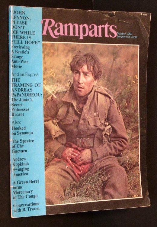 Ramparts Magazine, Volume 6, Number 3, October 1967; John Lennon on the Cover