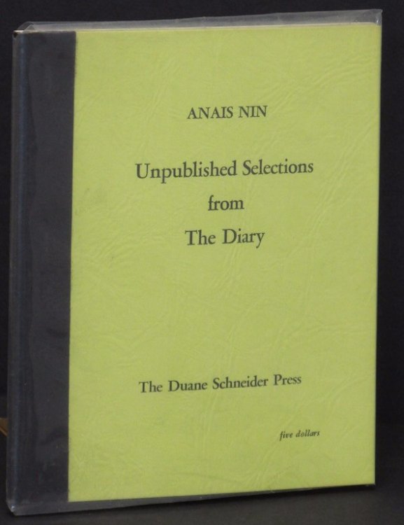 Unpublished selections from the diary.