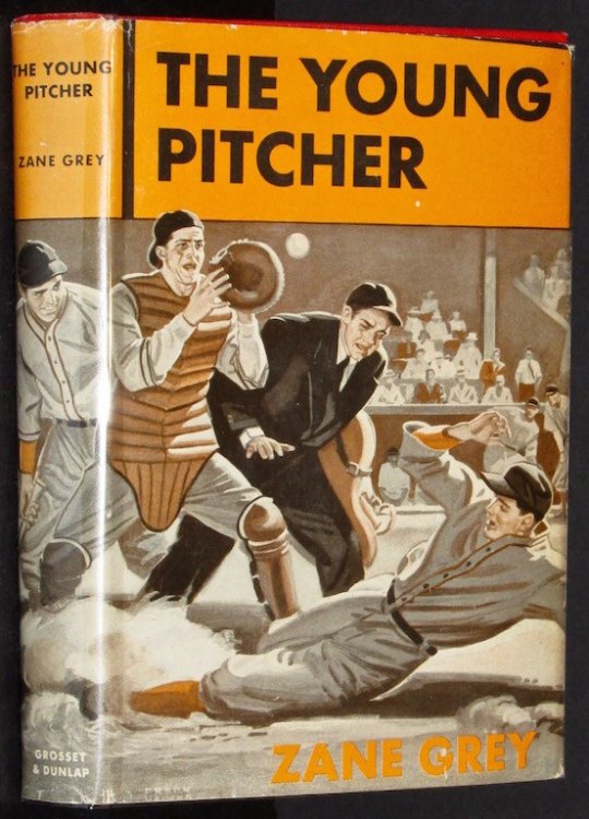 The Young Pitcher, Zane Grey, 1939 Gosset & Dunlap Red Hardcover