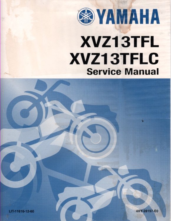 1999 Yamaha Motorcycle XVZ13TFL XVZ13TFLC Service Manual LIT116161260
