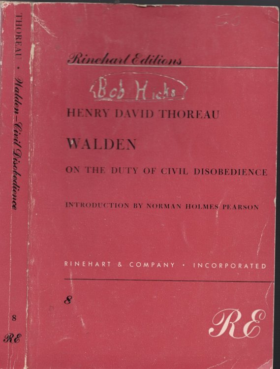 Walden - or Life in the Woods - on the Duty of Civil Disobedience