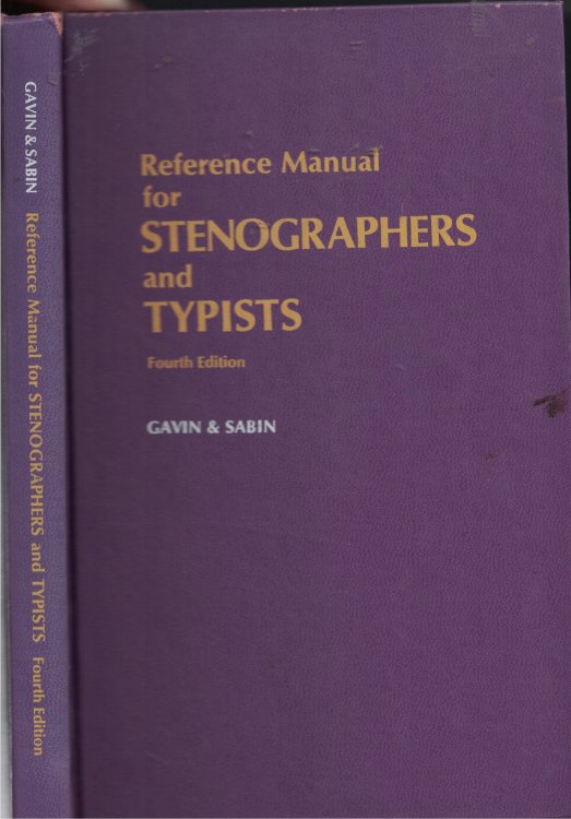 Reference Manual For Stenographers And Typists