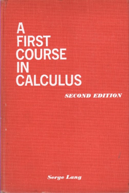 A First Course in Calculus