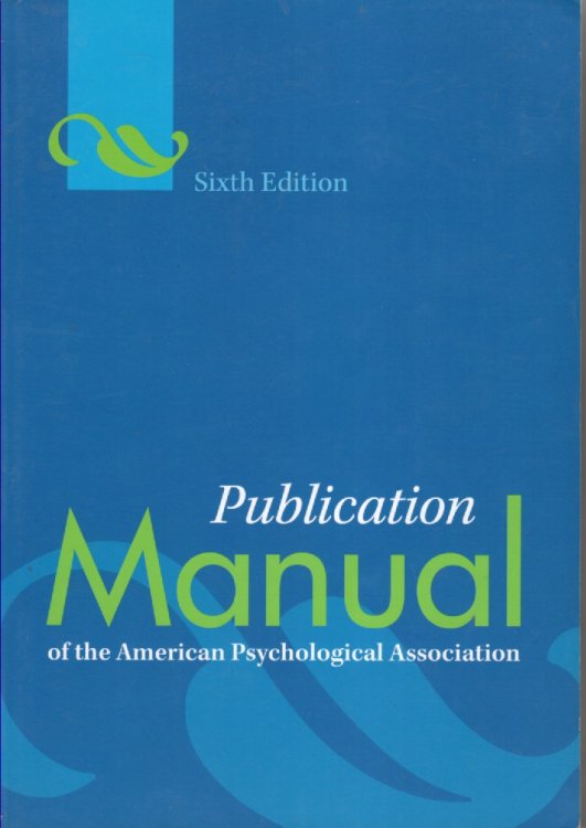 Publication Manual of the American Psychological Association