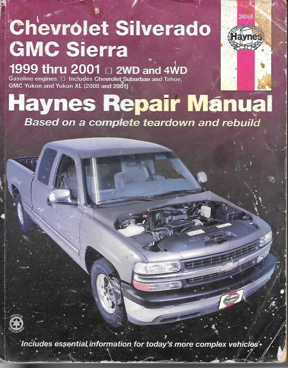 Chevrolet Silverado Gmc Sierra 1999 Thru 2001 2WD and 4WD