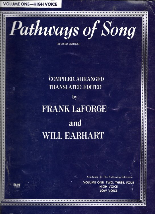 Pathways Of Song Volume One High Voice