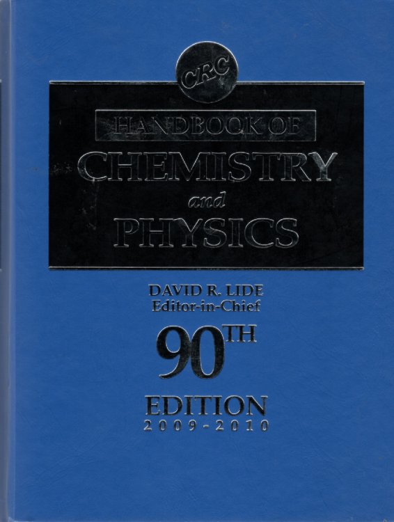 CRC Handbook Of Chemistry And Physics 90th Edition 2009-2010
