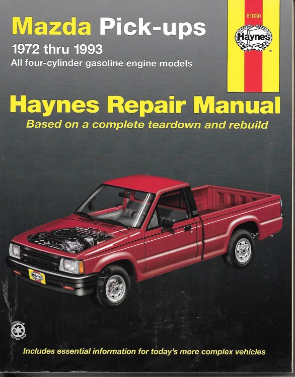 Mazada Pick-ups Automotive Repair Manual