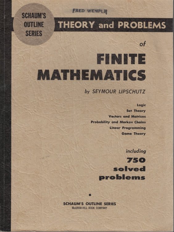 Finite Mathematics Theory and Problems