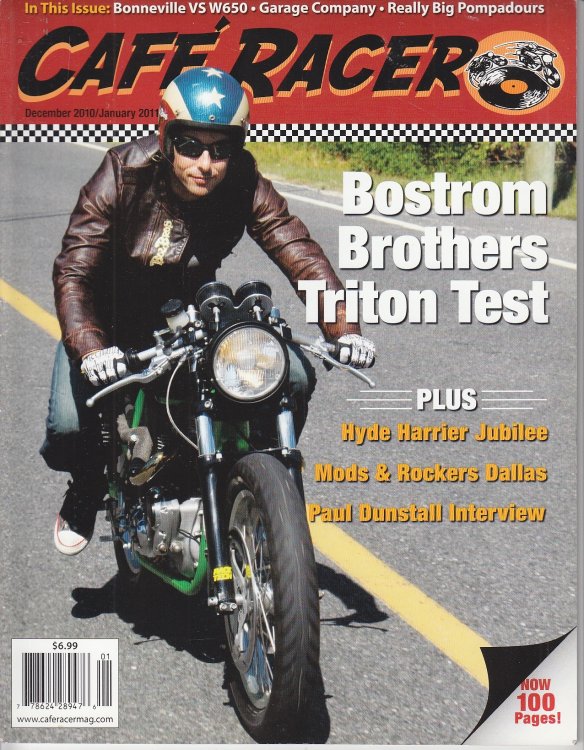 Cafe Racer December 2010 / January 2011 Bostron Brothers Trition Test