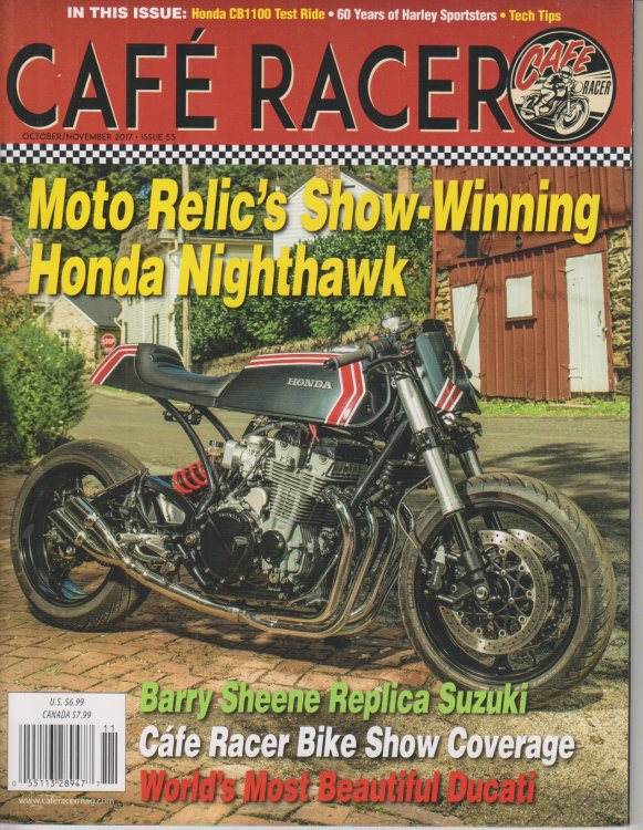 Cafe Racer Magazine October/november 2017 Moto Relic's Show - Winning Honda Nighthawk