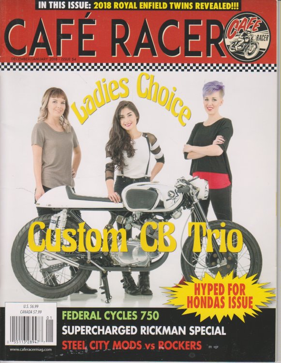 Cafe Racer December January 2018 Issue 54 Ladies Choice, Custom CB Trio