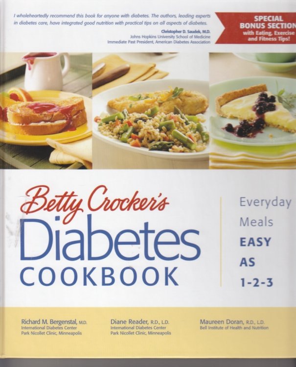 Betty Crocker's Diabetes Cookbook Everyday Meals Easy As 1-2-3