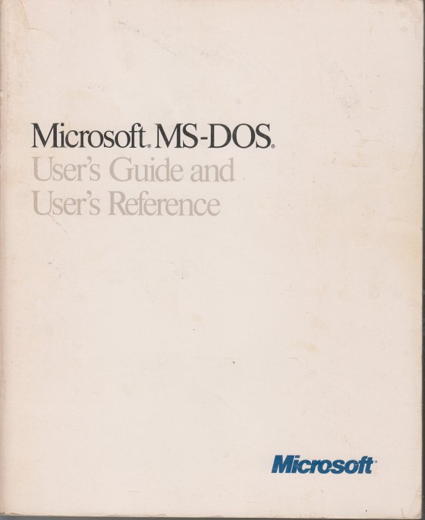 Microsoft MS-DOS User's Guide and Reference [Ver. 3.3]