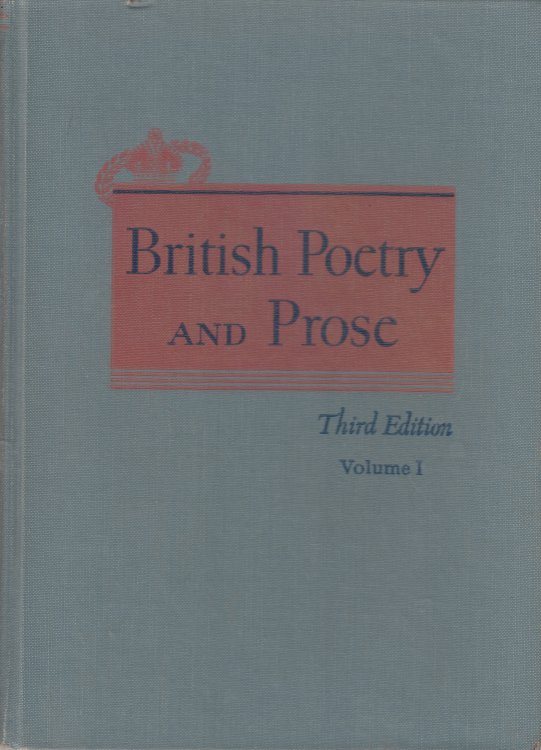 British Poetry and Prose Volume One from Beowulf to Blake