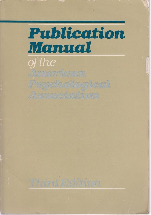 Publication Manual of the American Psychological Association