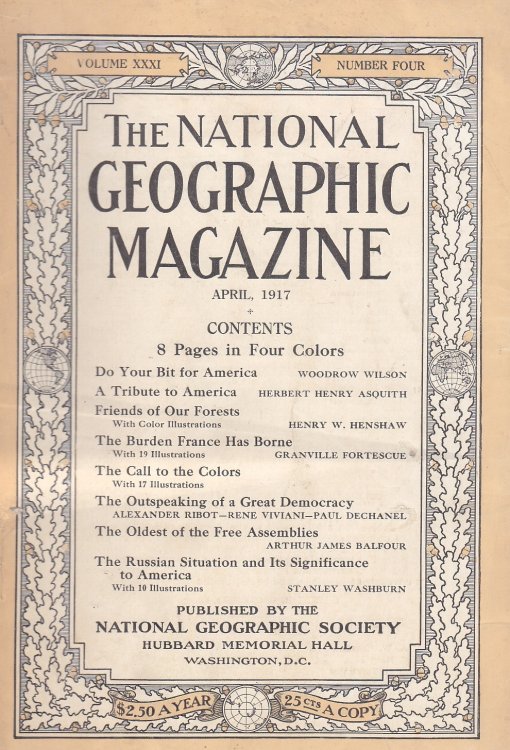 The National Geographic Magazine - April 1917 - Volume XXXI, Number Four