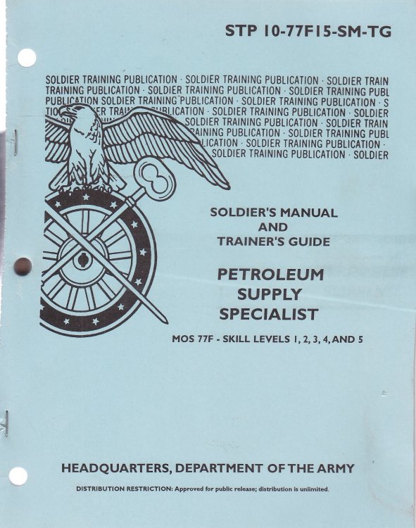 Image for Petroleum Supply Specialist; Soldier's Manual and Trainer's Guide Stp 10-77f15-Sm-Tg Petroleum Supply Specialist; Soldier's Manual and Trainer's Guide Stp 10-77f15-Sm-Tg