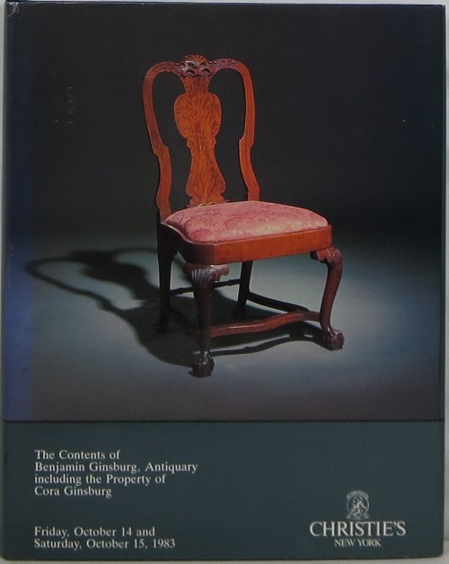 The Contents of Benjamin Ginsburg, Antiquary, Including the Property of Cora Ginsburg, October 14 and 15, 1983