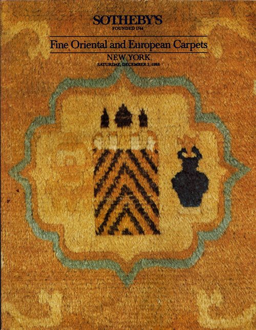 Fine Oriental and European Carpets, New York, December 3, 1988 (Sale 5789)