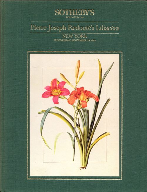 Pierre-Joseph Redout's Liliaces: The Empress Josephine's Copy with the Original Drawings and the Text on Vellum, New York, November 20, 1985 (Sale 5397)