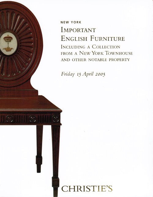 Important English Furniture Including a Collection from a New York Townhouse and Other Notable Property, New York, Friday 15 April 2005