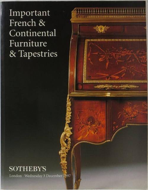 Important French & Continental Furniture & Tapestries: London Wednesday 3 December 1997 (Sale LN7764)