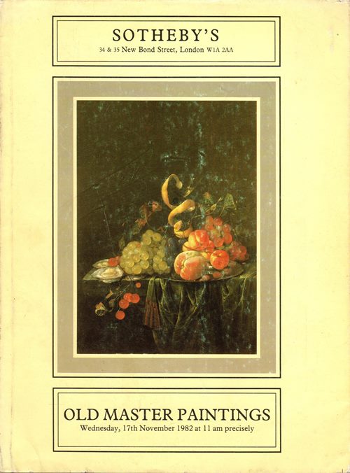 Catalogue of Old Master Paintings, London, 17th November 1982