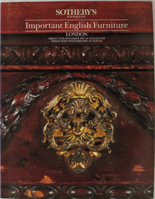 Important English Furniture: London, Friday 13th November 1987, Friday 20th November 1987