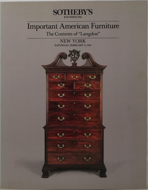 Important American Furniture: The Contents of Langdon