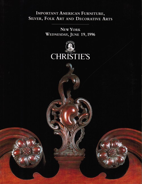 Important American Furniture, Silver, Folk Art and Decorative Arts, New York, June 19, 1996 (Sale 8416)