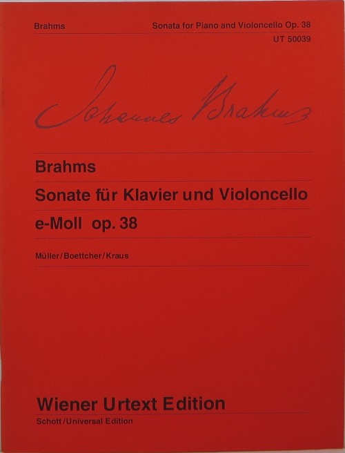 Sonate fr Klavier und Violoncello e-Moll op. 38 Sonata for Piano and Violoncello E minor Op. 38