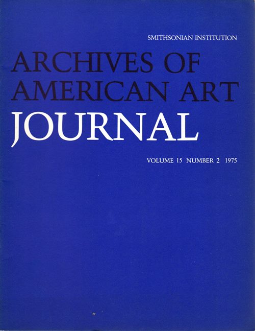 Archives of American Art Journal, Volume 15, Number 2, 1975