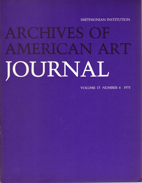 Archives of American Art Journal, Volume 15, Number 4, 1975