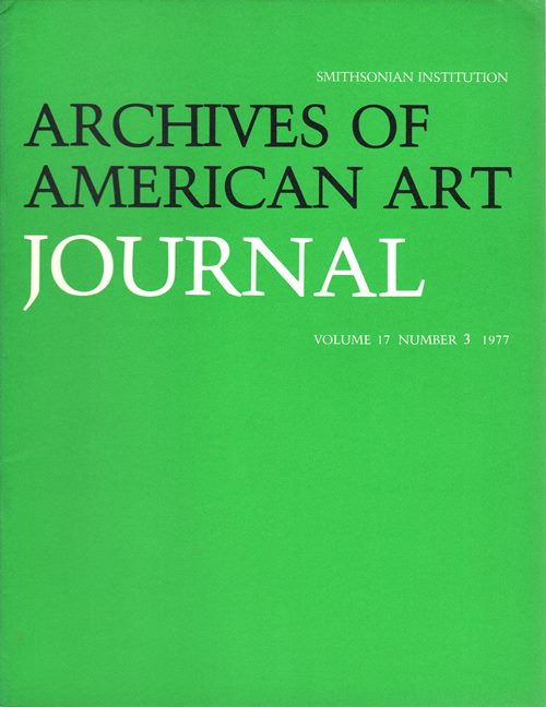 Archives of American Art Journal, Volume 17, Number 3, 1977