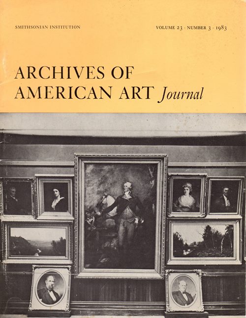 Archives of American Art Journal, Volume 23, Number 3, 1983