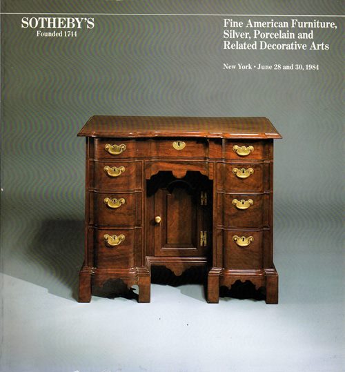 Fine American Furniture, Silver, Porcelain and Related Decorative Arts, New York, June 28 and 30, 1984 (Sale 5208)