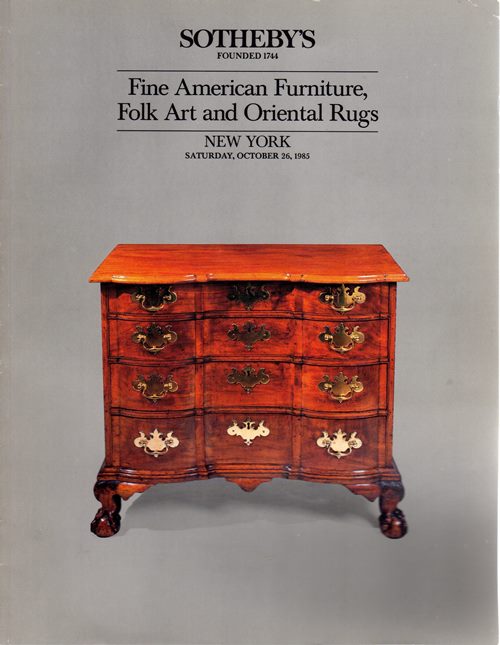 Fine American Furniture, Folk Art and Oriental Rugs, New York, October 26, 1985 (Sale 5376)