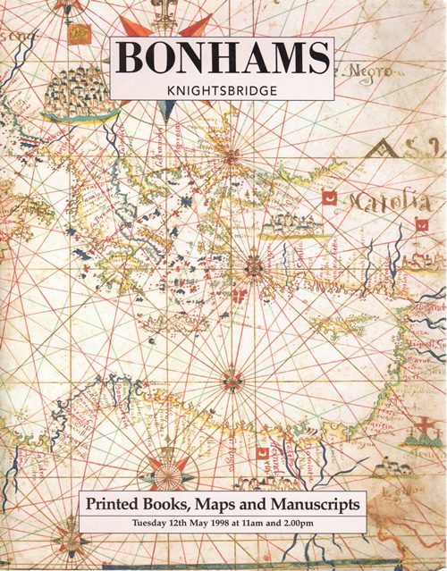 Printed Books, Maps and Manuscripts, Knightsbridge, 12th May 1998 (Sale 27687)