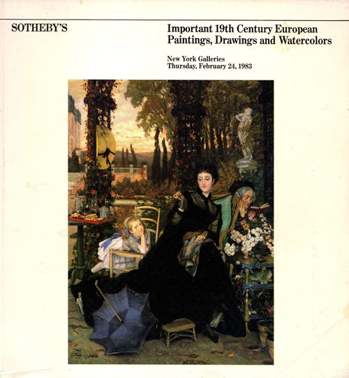 Important 19th Century European Paintings, Drawings and Watercolors, New York, February 24, 1983 (Sale 5010)