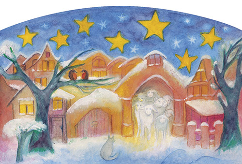 A032 Christmas with Sheep Advent calendar medium