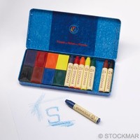 Stockmar Crayons combi. 8 sticks & 8 blocks in tin